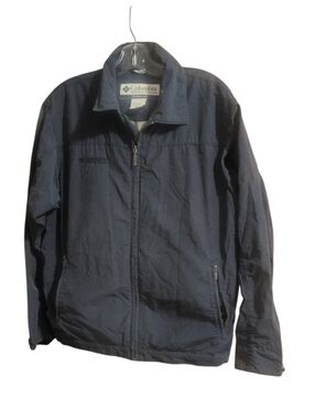 Columbia Men’s Medium Navy Blue Lightweight Jacket Full Zip Outdoor Windbreaker
